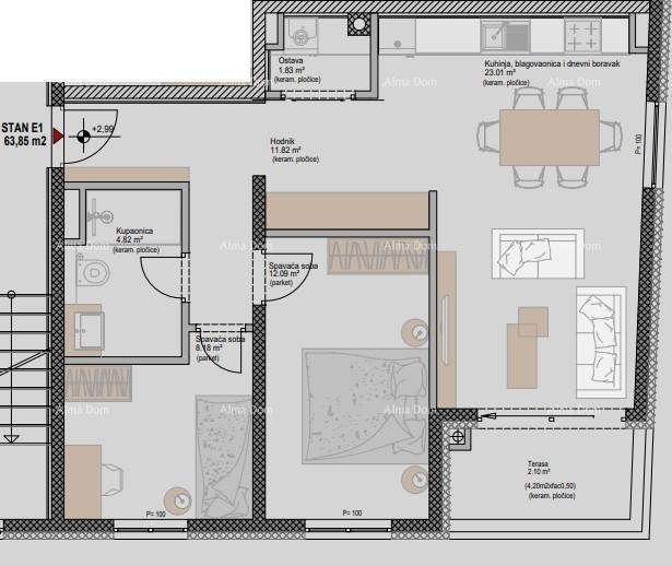 Appartamenti in vendita in un moderno edificio di nuova costruzione, nel centro di Parenzo!
