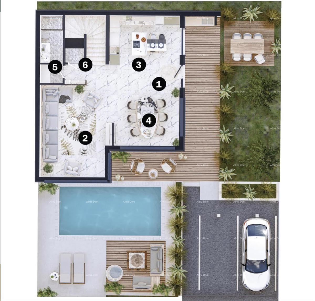 Vendita di una splendida villa con piscina, Umag A2