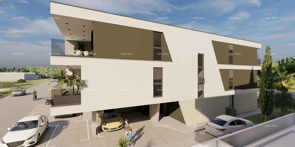 Nuova costruzione! Medulin! B5. Vendita. Due nuovi edifici, costruiti, alto roh bau. 200 metri dal mare. Vicinanza immediata all'hotel Medulin.