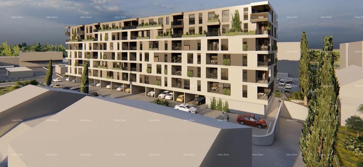 Pula! Edificio residenziale moderno con ascensore, vicino al centro. S43