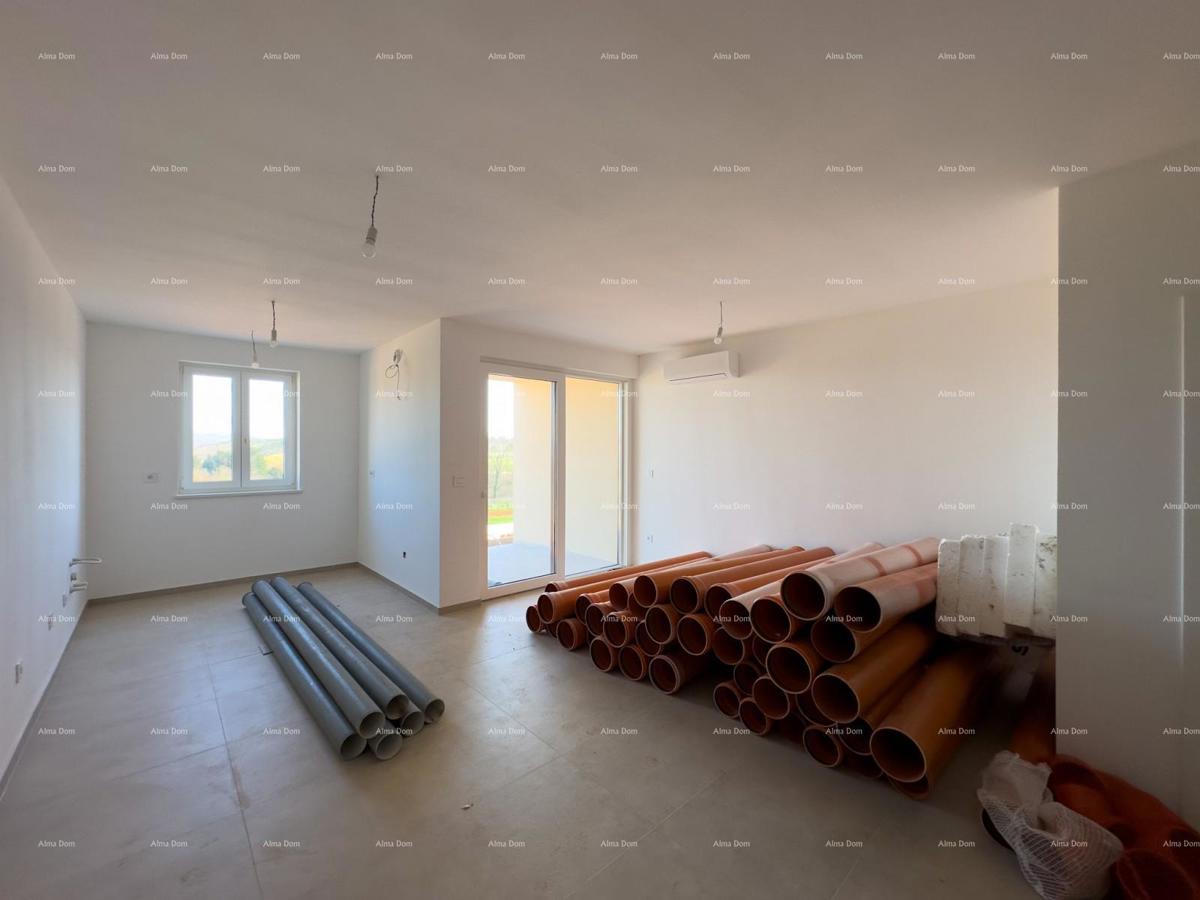 Vendiamo un appartamento con giardino a Barban.