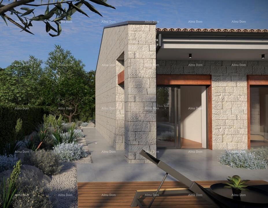 Terreno edificabile con progetto per una moderna villa istriana, Buje