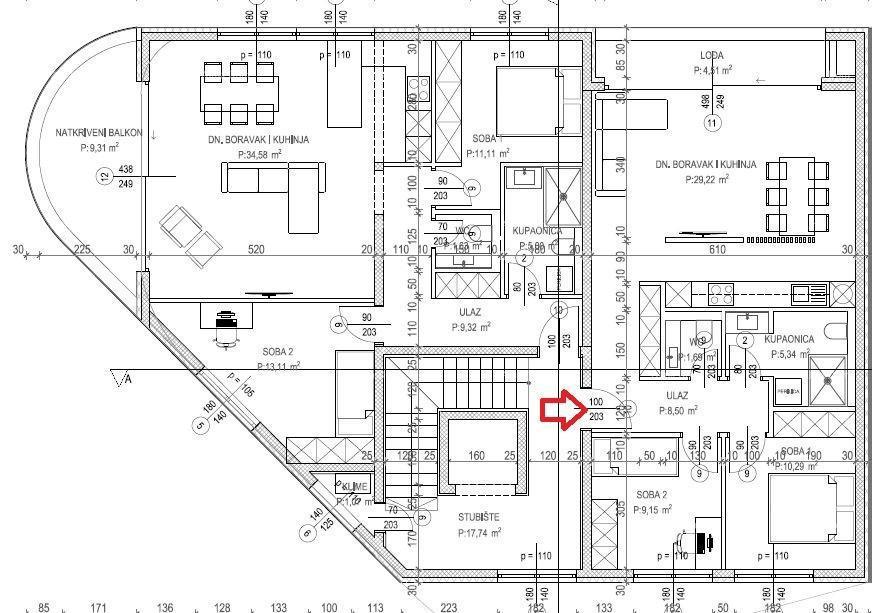 Nuova costruzione! Appartamento, 67 m2, con vista mare e due posti auto, Tar!