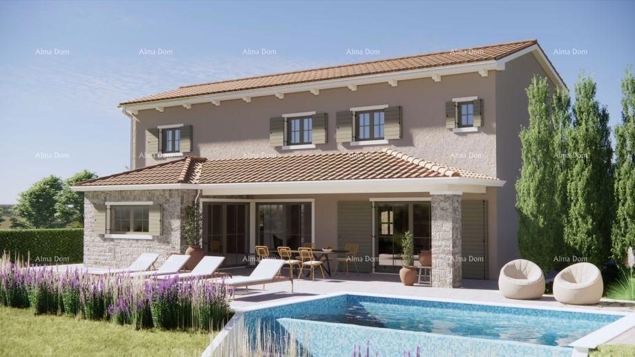 Vendita - terreno combinato con progetto preliminare e vista mare, Grožnjan!