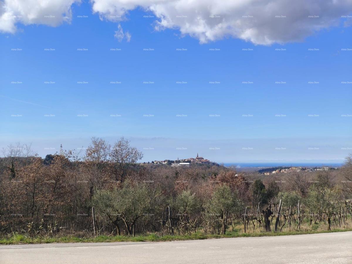 Buje – terreno edificabile di 1.086 m² con vista mare