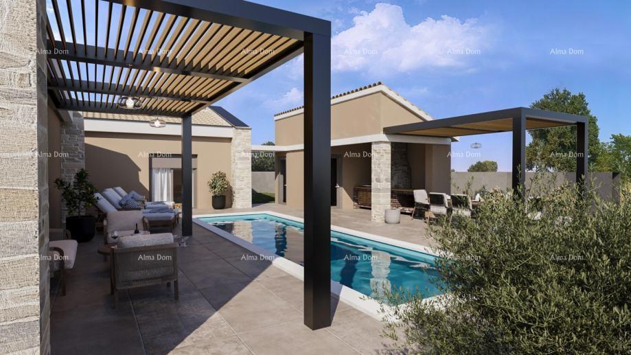 Terreno edificabile con permesso e progetto per villa con piscina – 760 m²