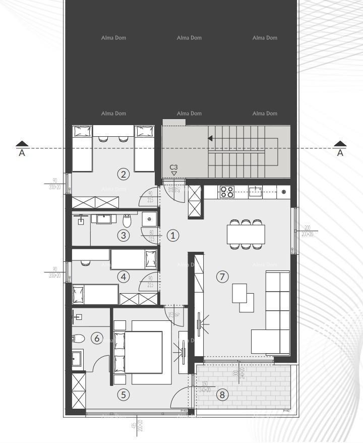 Vendita di appartamenti in nuova costruzione moderna con piscina, Fažana!