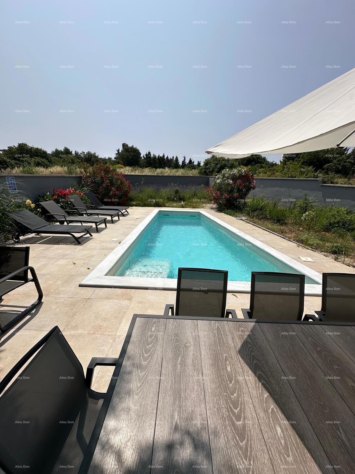 Istria, Ližnjan, 1 km dal centro di Medulin, nuova casa moderna con piscina per le vacanze.