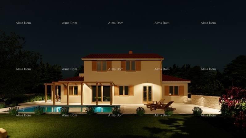 TINJAN – Casa in costruzione con piscina e ampio terreno nel cuore dell'Istria