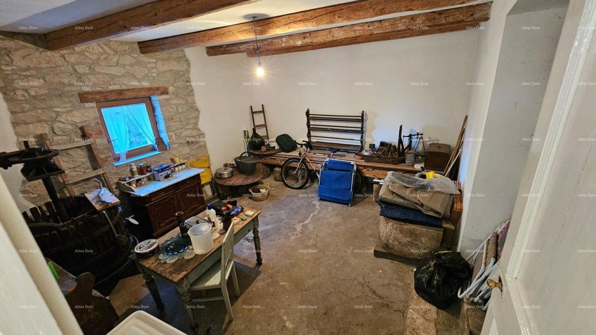 Vendita - autentica casa in pietra con 2 edifici accessori e ampio cortile, Brtonigla!