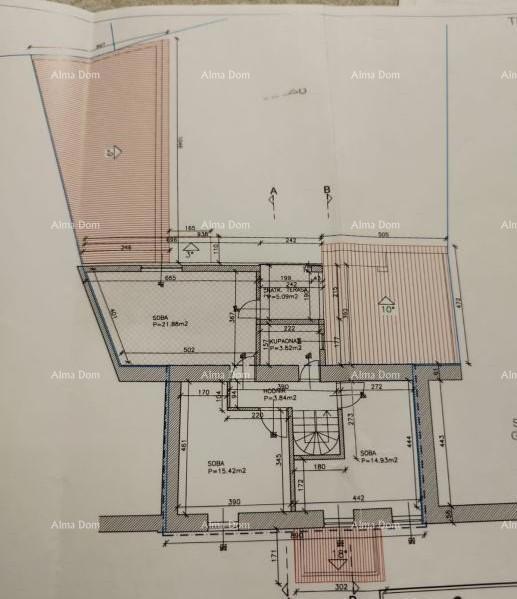 Vendiamo una casa in pietra nel centro di Brtonigle!