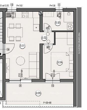 Vendita di appartamenti in costruzione - nuovo complesso residenziale, Pola! appartamento B zg A1