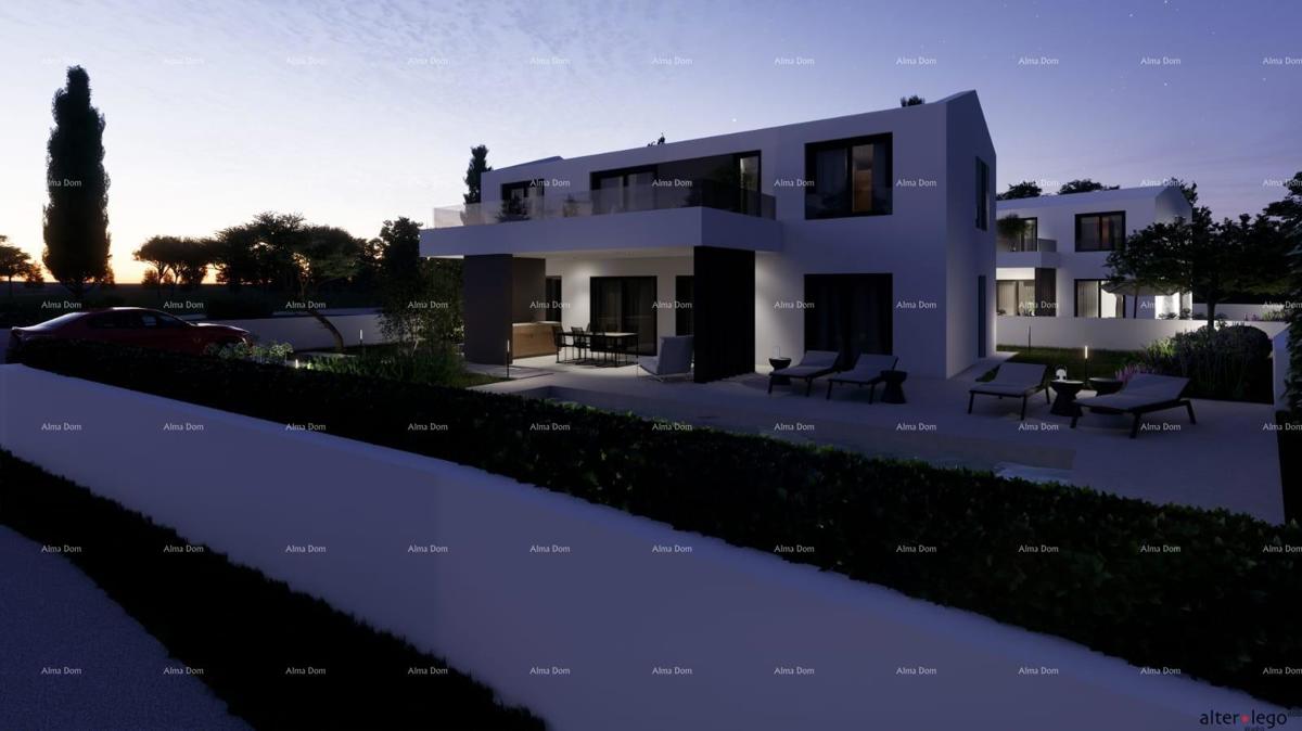 Vista sul mare!! Vendita di terreni con permesso di costruzione e progetto, nei dintorni di Vodnjan!