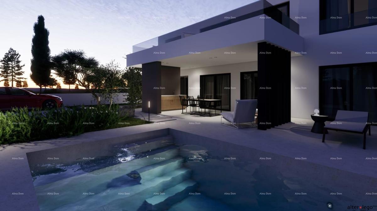 Vista sul mare!! Vendita di terreni con permesso di costruzione e progetto, nei dintorni di Vodnjan!