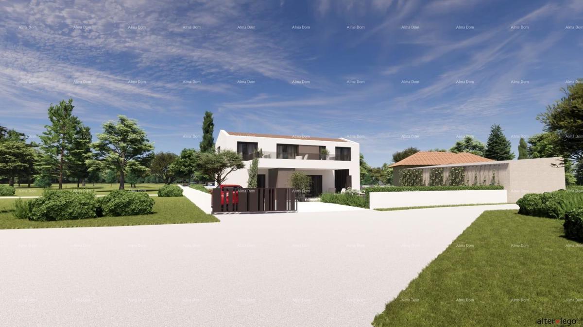 Vista sul mare!! Vendita di terreni con permesso di costruzione e progetto, nei dintorni di Vodnjan!