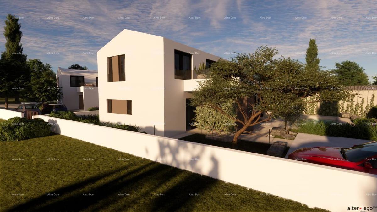 Vista sul mare!! Vendita di terreni con permesso di costruzione e progetto, nei dintorni di Vodnjan!