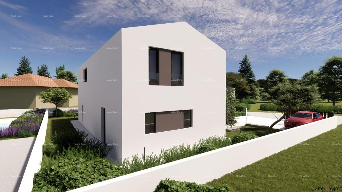 Vista sul mare!! Vendita di terreni con permesso di costruzione e progetto, nei dintorni di Vodnjan!