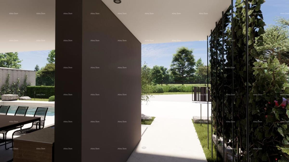 Vista sul mare!! Vendita di terreni con permesso di costruzione e progetto, nei dintorni di Vodnjan!