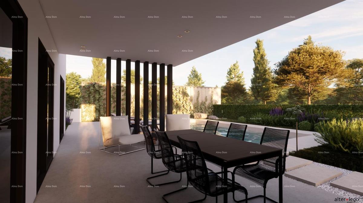 Vista sul mare!! Vendita di terreni con permesso di costruzione e progetto, nei dintorni di Vodnjan!