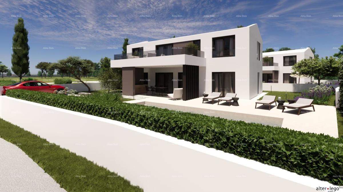 Vista sul mare!! Vendita di terreni con permesso di costruzione e progetto, nei dintorni di Vodnjan!