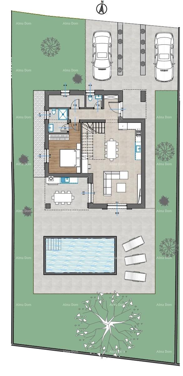 Bella villa con piscina situata in un ambiente tranquillo a Červar.