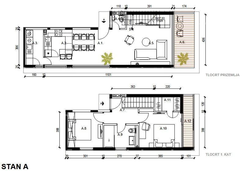 Nuovo complesso residenziale moderno, Rovigno! Appartamento su due livelli con posto auto e garage!