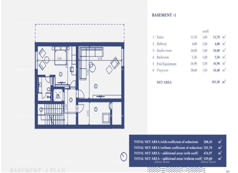 villa indipendente tipo 4 con piscina sul tetto