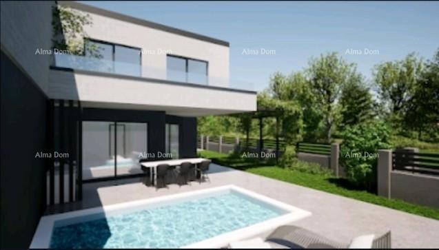 Liznjan, casa bifamiliare con piscina 120m2.