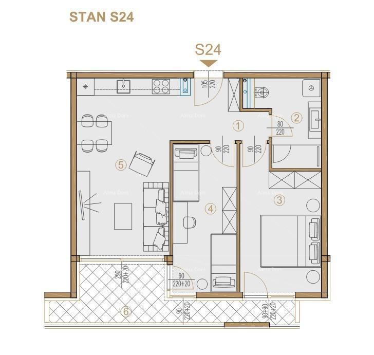 Parenzo, edificio residenziale e commerciale in costruzione con appartamenti e garage sotterranei