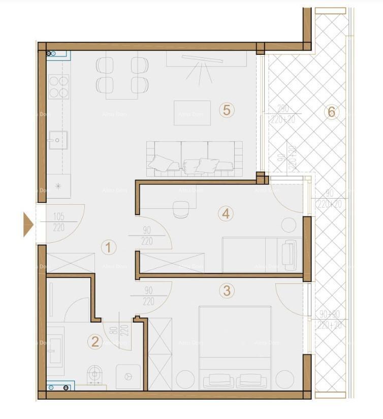 Parenzo, edificio residenziale e commerciale in costruzione con appartamenti e garage sotterranei