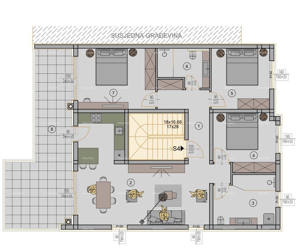 Nuovo progetto residenziale in ottima posizione; Pola! S4, Z1