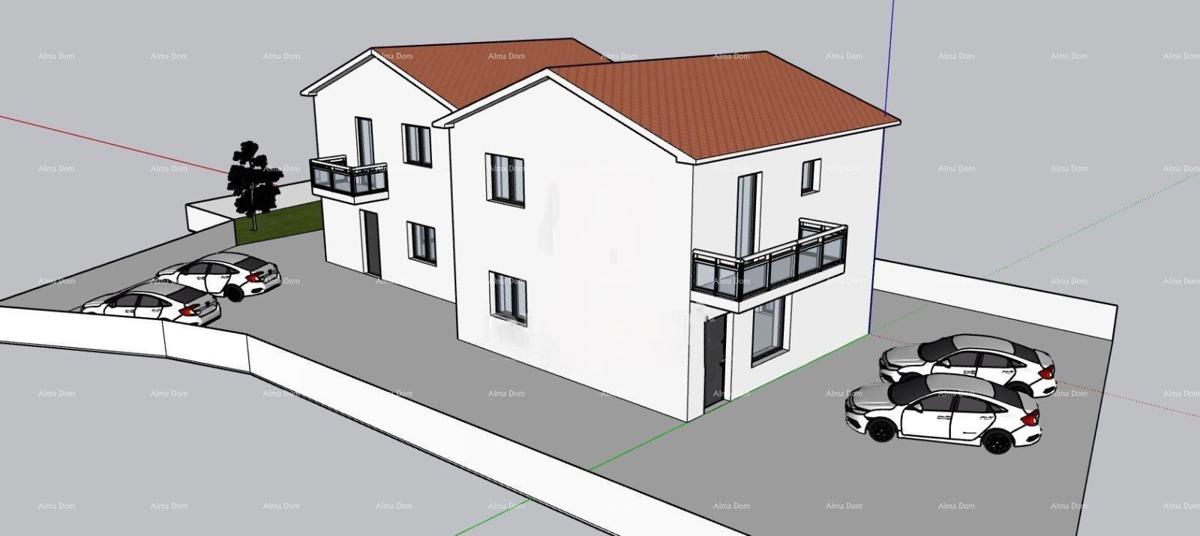 Nuova costruzione di una casa bifamiliare a Kaštel