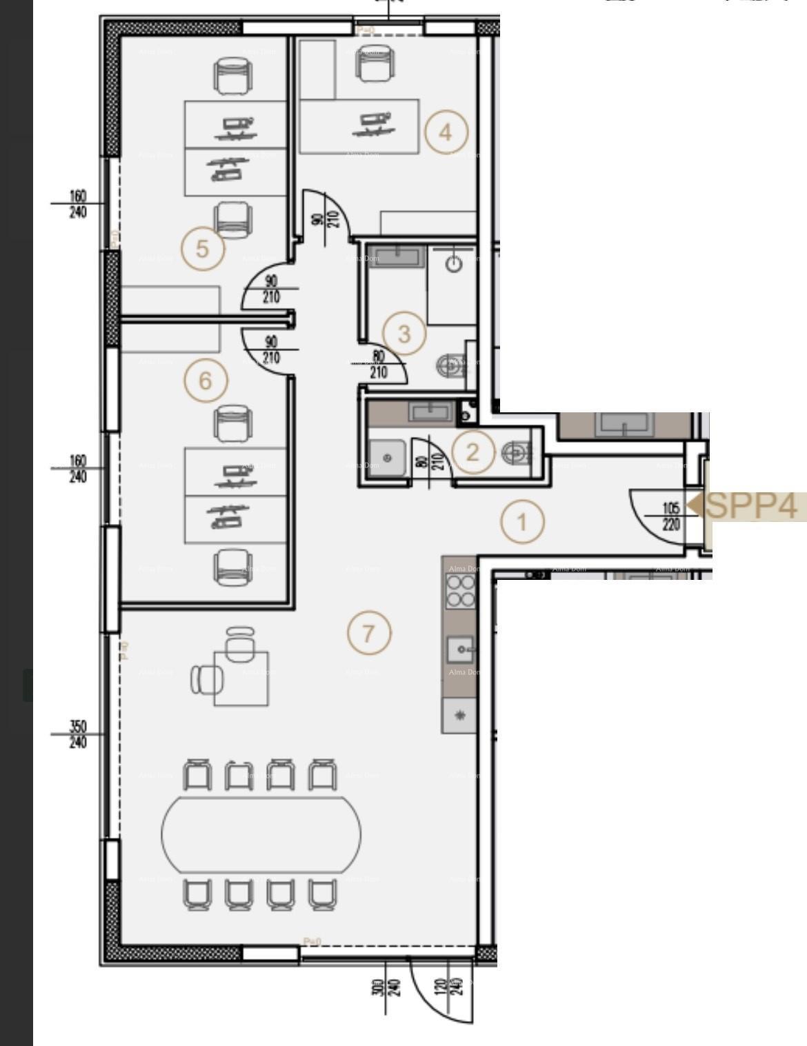 Vendita di spazi commerciali nel nuovo progetto misto residenziale e commerciale, SPP4, Poreč