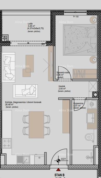 Appartamenti in vendita in un moderno edificio di nuova costruzione, nel centro di Parenzo!
