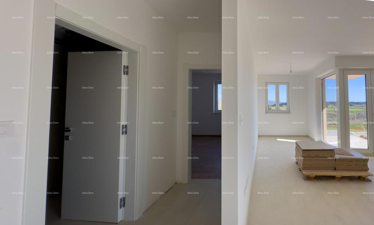 Vendiamo un appartamento con un grande giardino a Barban.