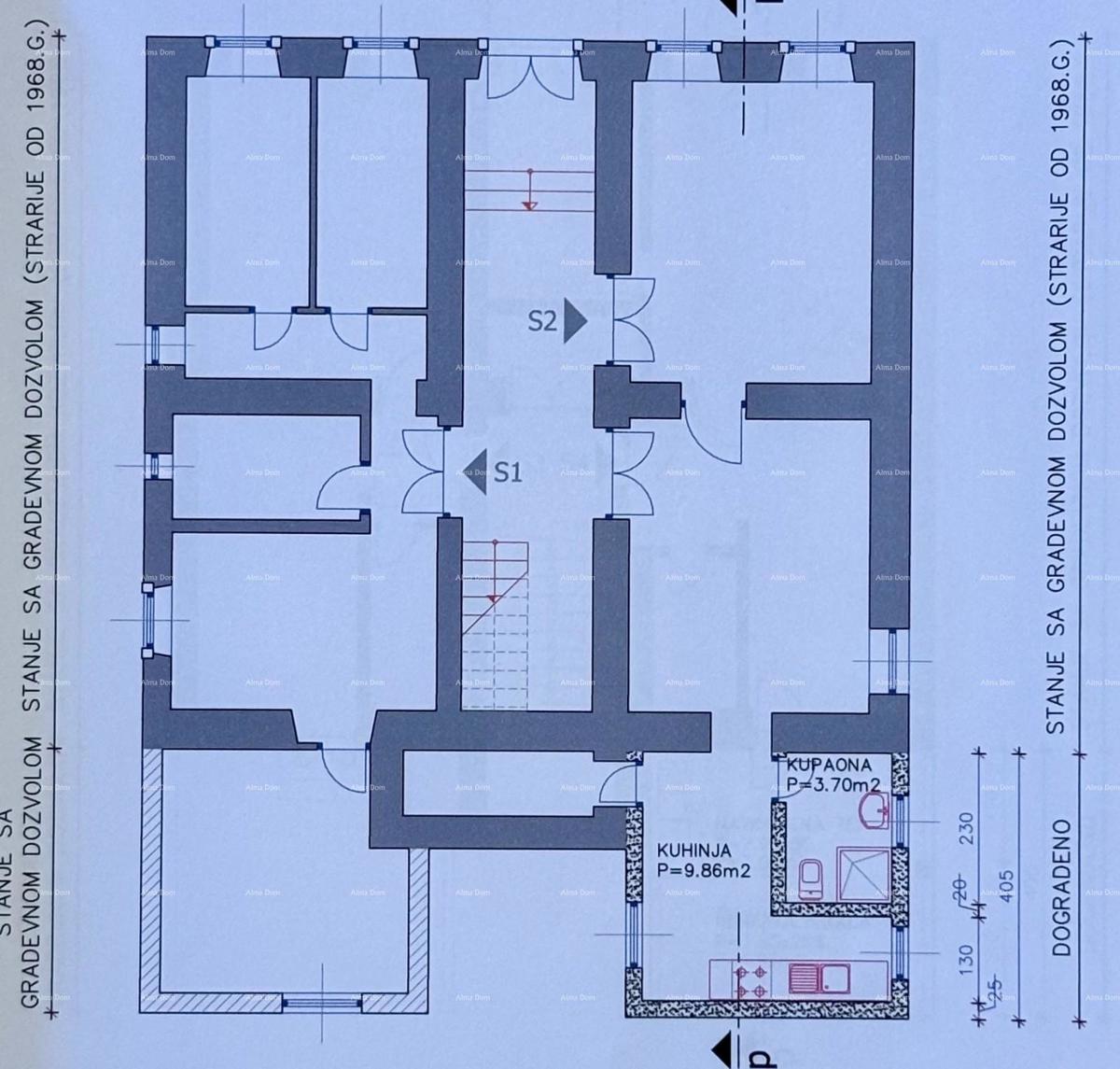 POLA, centro - vendita / appartamento di 55 m² con giardino e parcheggio