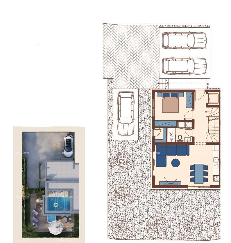 Dupleks lussuosa villa in stile mediterraneo con piscina e ascensore. Vista mare! Medulin!