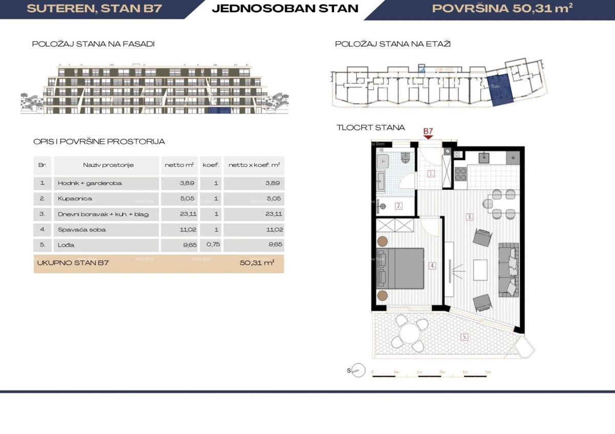 Vendita di appartamenti moderni in un edificio esclusivo con vista sulla marina, Pola!