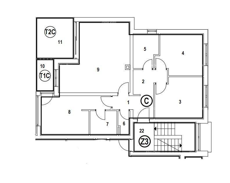 Eccellente appartamento trilocale con vista mare, arredato