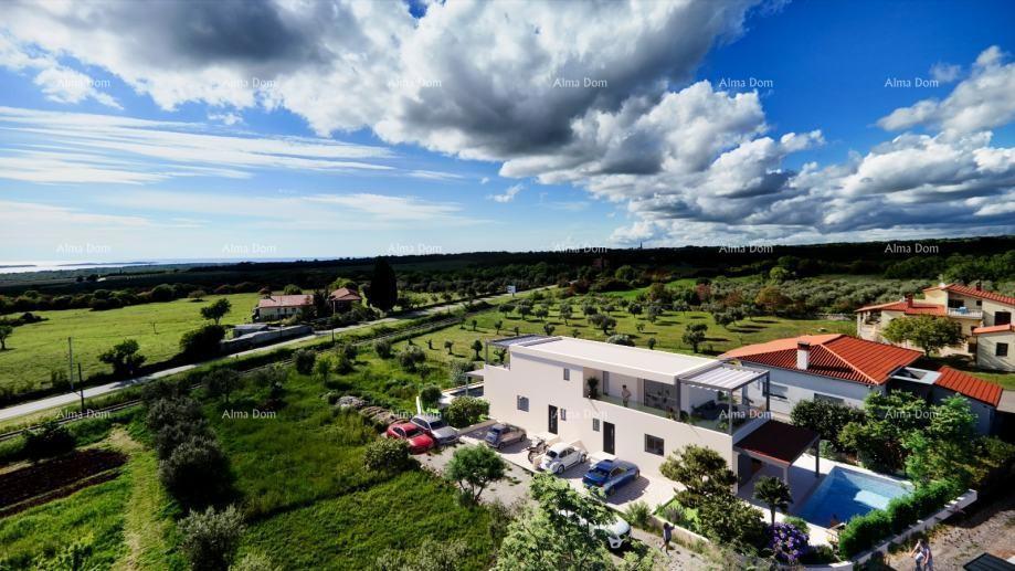 Vendiamo una bellissima casa duplex con piscina e vista sul mare e Brioni, a Gallesano