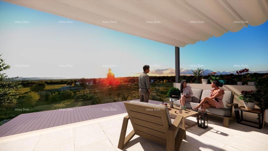 Vendiamo una bellissima casa duplex con piscina e vista sul mare e Brioni, a Gallesano