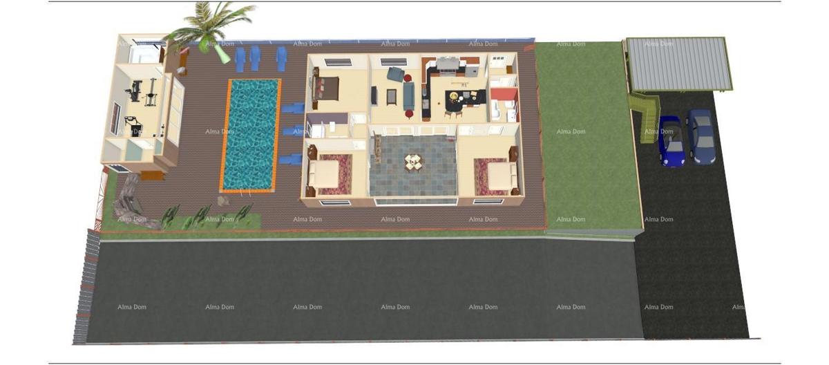 Vendita di terreno edificabile con progetto per la costruzione di una villa con piscina, nei dintorni di Barbana!