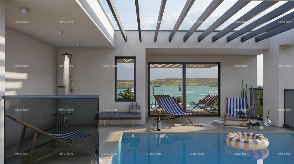 Dupleks lussuosa villa in stile mediterraneo con piscina e ascensore. Vista mare! Medulin!