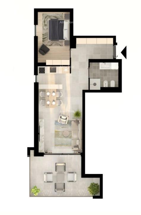 UMAG! Appartamento moderno in un complesso residenziale di alto livello vicino al mare, S25