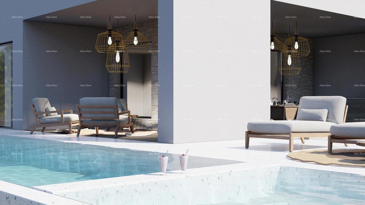 Tinjan – Terreno edificabile di 1.152 m² con permesso e progetto per una casa con piscina