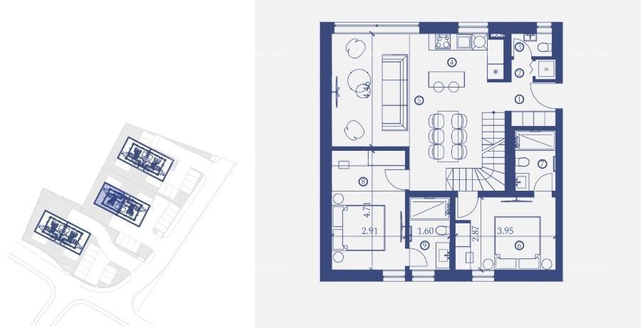 Umag, resort di lusso e bellezza! Vendita di appartamenti nel resort con piscina infinity condivisa sul tetto di 105m!