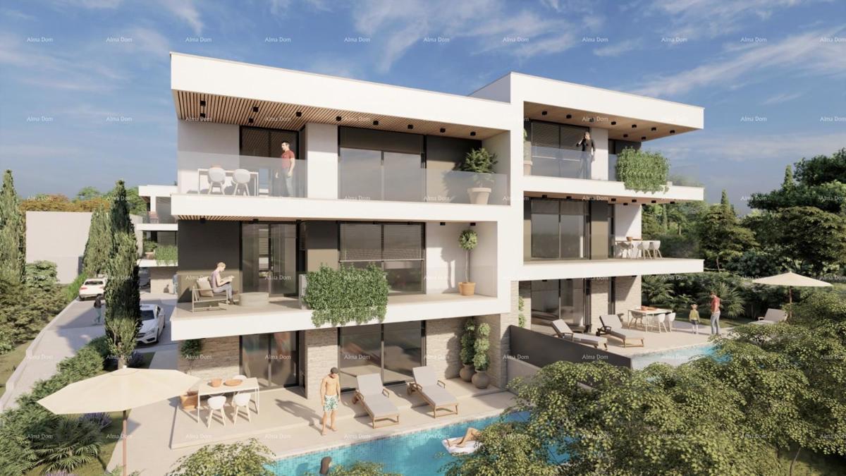 RISERVATO. Appartamento in nuova costruzione con vista mare, Medulin!