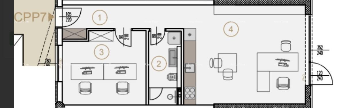 Poreč, Vendita di spazi commerciali in un nuovo progetto commerciale-residenziale, CPP7