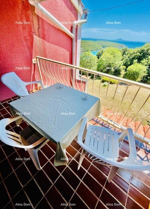 Appartamento con galleria e vista mare – Duga Uvala, 100 m dalla spiaggia