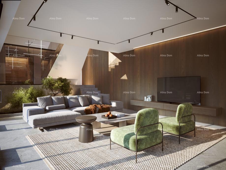 Kaštelir – terreno edificabile, 603 m2, con permesso di costruzione definitivo e vista mare